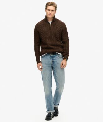 Sweter z półsuwakiem Vintage Jacob z dzianiny typu cable knit Sweter z półsuwakiem Vintage Jacob z dzianiny typu cable knit