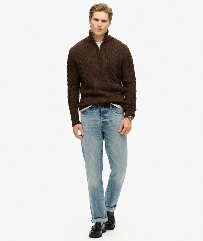 Sweter z półsuwakiem Vintage Jacob z dzianiny typu cable knit Sweter z półsuwakiem Vintage Jacob z dzianiny typu cable knit