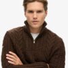 Sweter z półsuwakiem Vintage Jacob z dzianiny typu cable knit Sweter z półsuwakiem Vintage Jacob z dzianiny typu cable knit