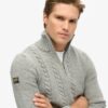 Sweter z półsuwakiem Vintage Jacob z dzianiny typu cable knit Sweter z półsuwakiem Vintage Jacob z dzianiny typu cable knit