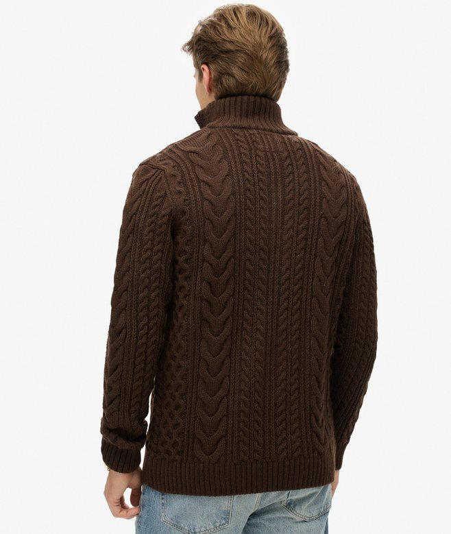 Sweter z półsuwakiem Vintage Jacob z dzianiny typu cable knit Sweter z półsuwakiem Vintage Jacob z dzianiny typu cable knit