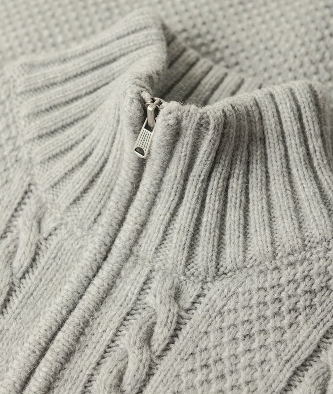 Sweter z półsuwakiem Vintage Jacob z dzianiny typu cable knit Sweter z półsuwakiem Vintage Jacob z dzianiny typu cable knit