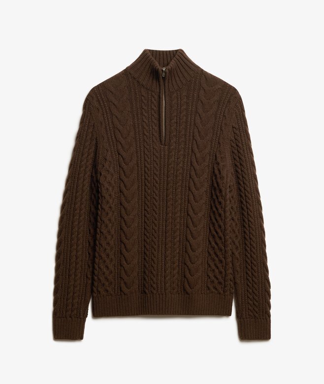 Sweter z półsuwakiem Vintage Jacob z dzianiny typu cable knit Sweter z półsuwakiem Vintage Jacob z dzianiny typu cable knit