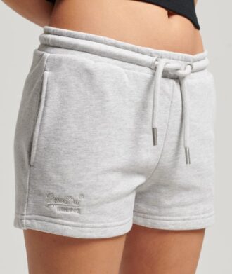 Szorty z dzianiny z haftowanym logo w stylu Vintage Szorty z dzianiny z haftowanym logo w stylu Vintage