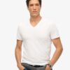 T-shirt z dekoltem w serek z haftowanym logo z Organic Cotton T-shirt z dekoltem w serek z haftowanym logo z Organic Cotton