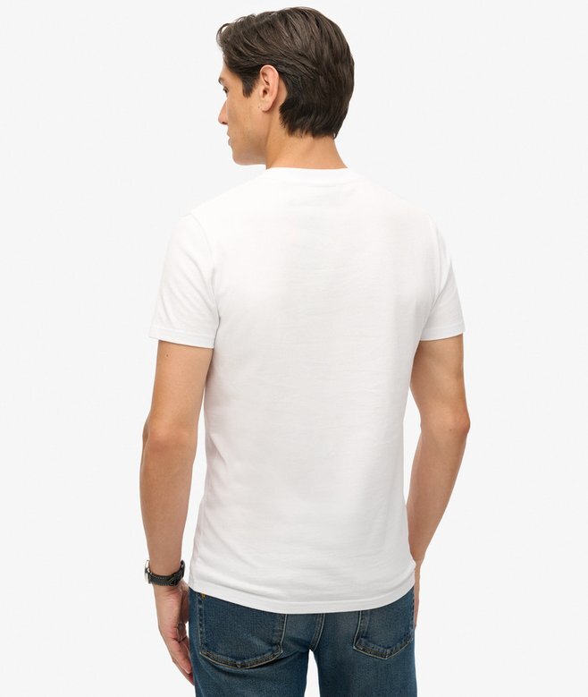T-shirt z dekoltem w serek z haftowanym logo z Organic Cotton T-shirt z dekoltem w serek z haftowanym logo z Organic Cotton