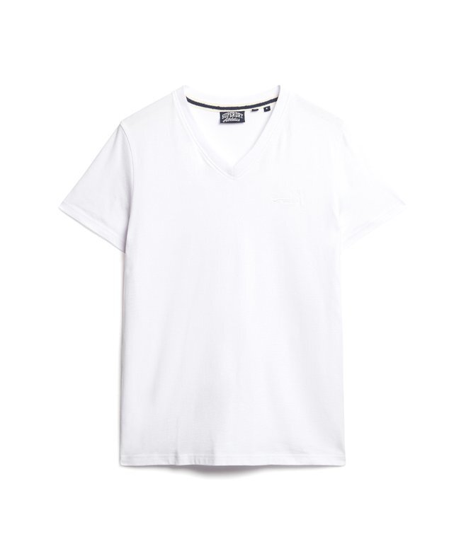 T-shirt z dekoltem w serek z haftowanym logo z Organic Cotton T-shirt z dekoltem w serek z haftowanym logo z Organic Cotton