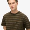 T-shirt z kieszenią w teksturowane paski T-shirt z kieszenią w teksturowane paski