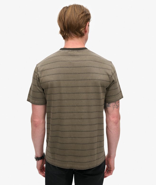 T-shirt z kieszenią w teksturowane paski T-shirt z kieszenią w teksturowane paski