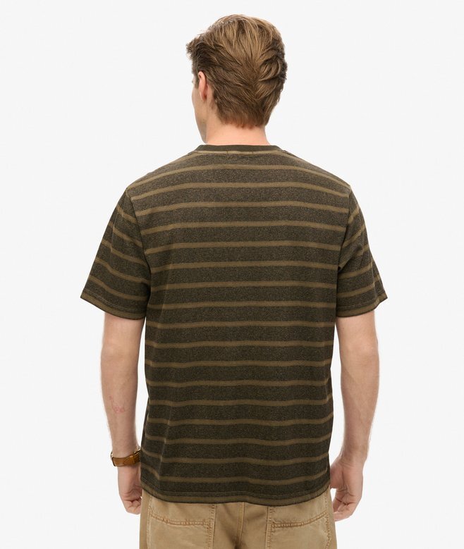 T-shirt z kieszenią w teksturowane paski T-shirt z kieszenią w teksturowane paski