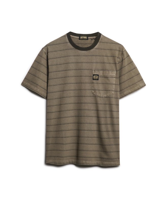 T-shirt z kieszenią w teksturowane paski T-shirt z kieszenią w teksturowane paski