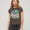 T-shirt z krótkim rękawem i ozdobnym nadrukiem