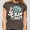 T-shirt z krótkim rękawem i ozdobnym nadrukiem