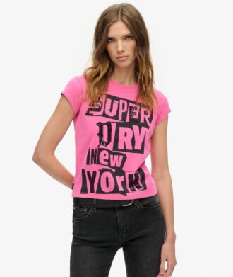 T-shirt z krótkim rękawem i punkowymi zdobieniami
