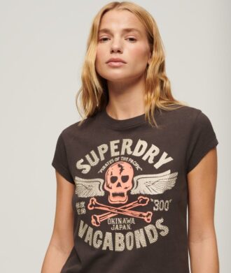 T-shirt z krótkim rękawem i zdobionym nadrukiem