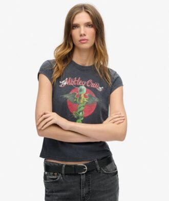 T-shirt z krótkim rękawem Motley Crue X Superdry