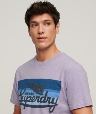 T-shirt z logo Cali w paski