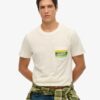 T-shirt z logo Cali w paski