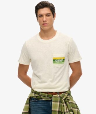 T-shirt z logo Cali w paski