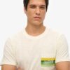 T-shirt z logo Cali w paski