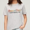 T-shirt z logo Rainbow o luźnym kroju