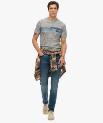T-shirt z logo Terrain w paski