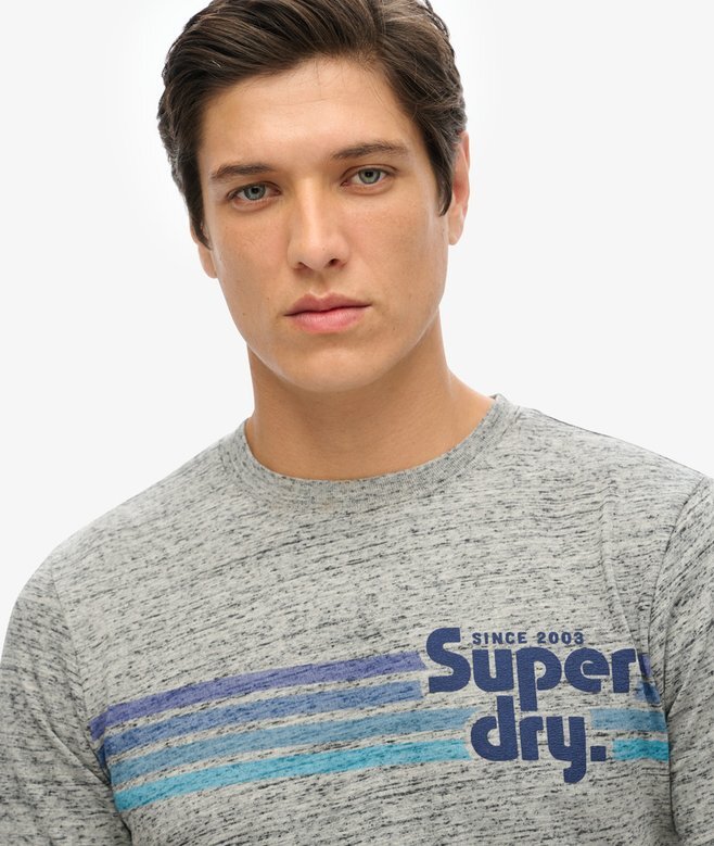 T-shirt z logo Terrain w paski T-shirt z logo Terrain w paski