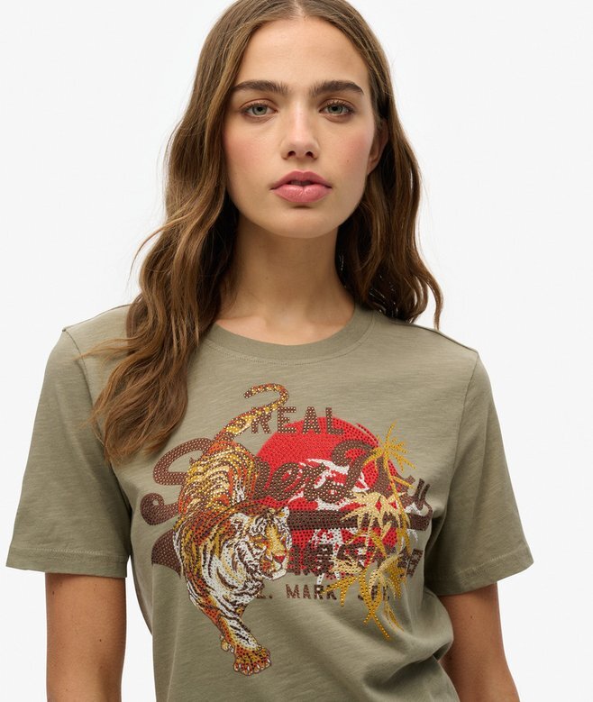 T-shirt z luźnym krojem i logo Vintage Tokyo T-shirt z luźnym krojem i logo Vintage Tokyo