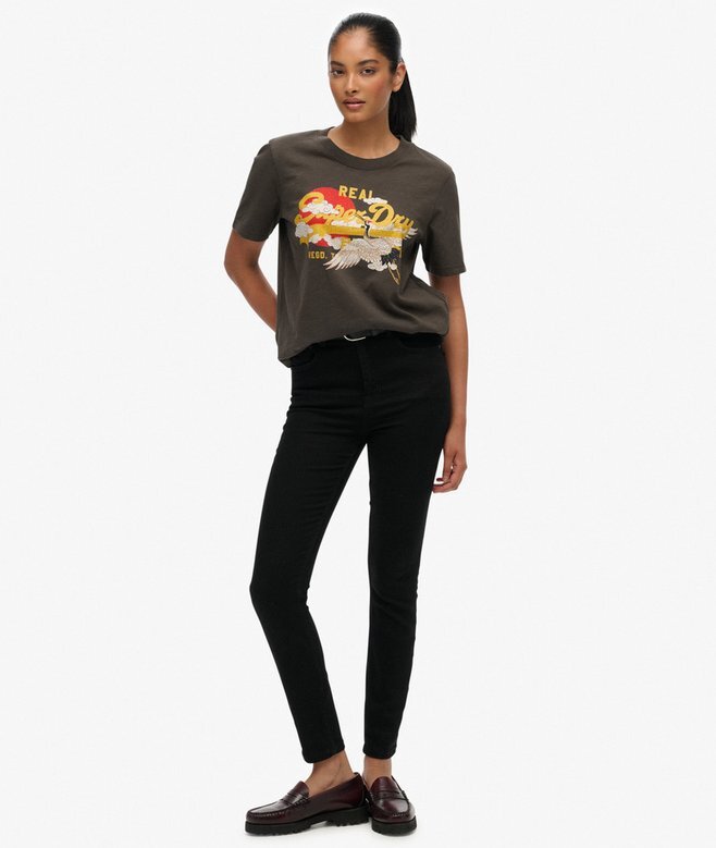 T-shirt z luźnym krojem i logo Vintage Tokyo T-shirt z luźnym krojem i logo Vintage Tokyo