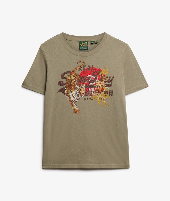 T-shirt z luźnym krojem i logo Vintage Tokyo T-shirt z luźnym krojem i logo Vintage Tokyo