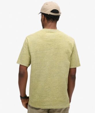 T-shirt z melanżowej dzianiny z efektem slub