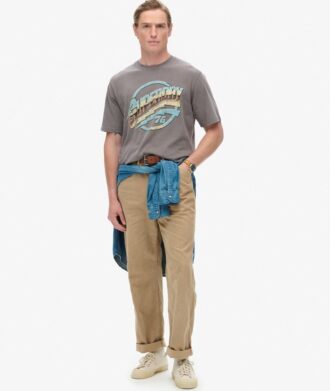 T-shirt z nadrukiem rockowym w stylu lat 70.