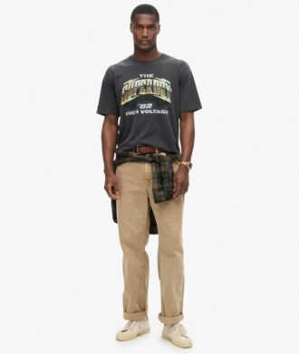 T-shirt z nadrukiem rockowym w stylu lat 70.