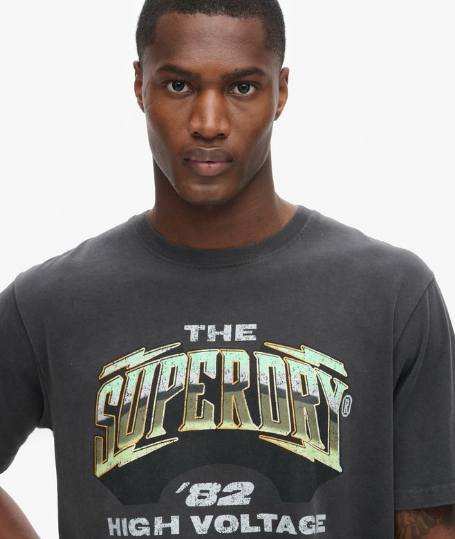 T-shirt z nadrukiem rockowym w stylu lat 70. T-shirt z nadrukiem rockowym w stylu lat 70.