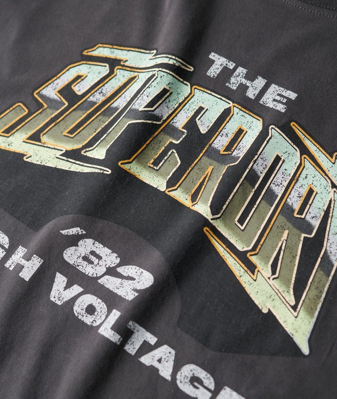 T-shirt z nadrukiem rockowym w stylu lat 70. T-shirt z nadrukiem rockowym w stylu lat 70.