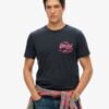 T-shirt z neonowym logo w stylu Vintage T-shirt z neonowym logo w stylu Vintage