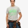 T-shirt z neonowym logo w stylu Vintage T-shirt z neonowym logo w stylu Vintage