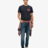 T-shirt z neonowym logo w stylu Vintage T-shirt z neonowym logo w stylu Vintage