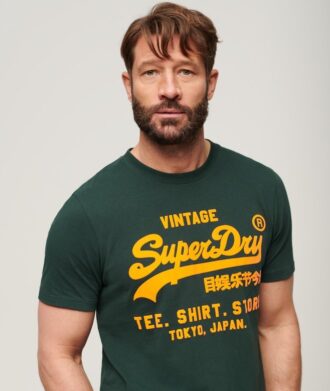 T-shirt z neonowym logo w stylu Vintage T-shirt z neonowym logo w stylu Vintage