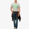T-shirt z neonowym logo w stylu Vintage T-shirt z neonowym logo w stylu Vintage