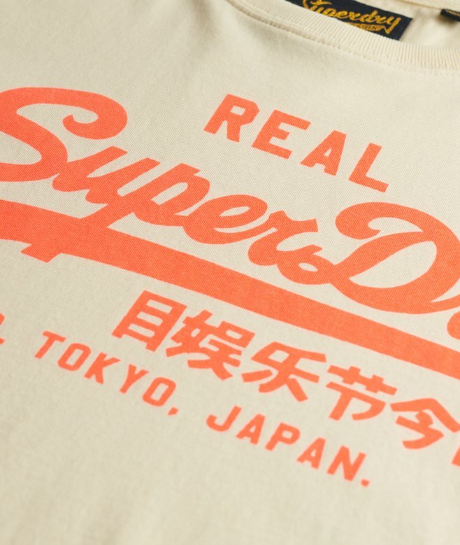T-shirt z neonowym logo w stylu Vintage T-shirt z neonowym logo w stylu Vintage