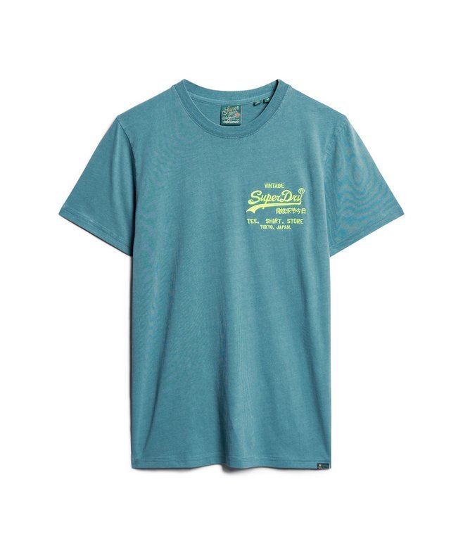 T-shirt z neonowym logo w stylu Vintage T-shirt z neonowym logo w stylu Vintage
