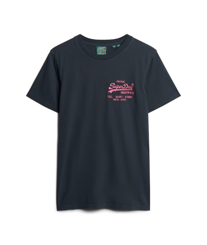 T-shirt z neonowym logo w stylu Vintage T-shirt z neonowym logo w stylu Vintage