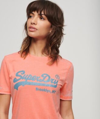 T-shirt z ozdobnym logo w stylu Vintage