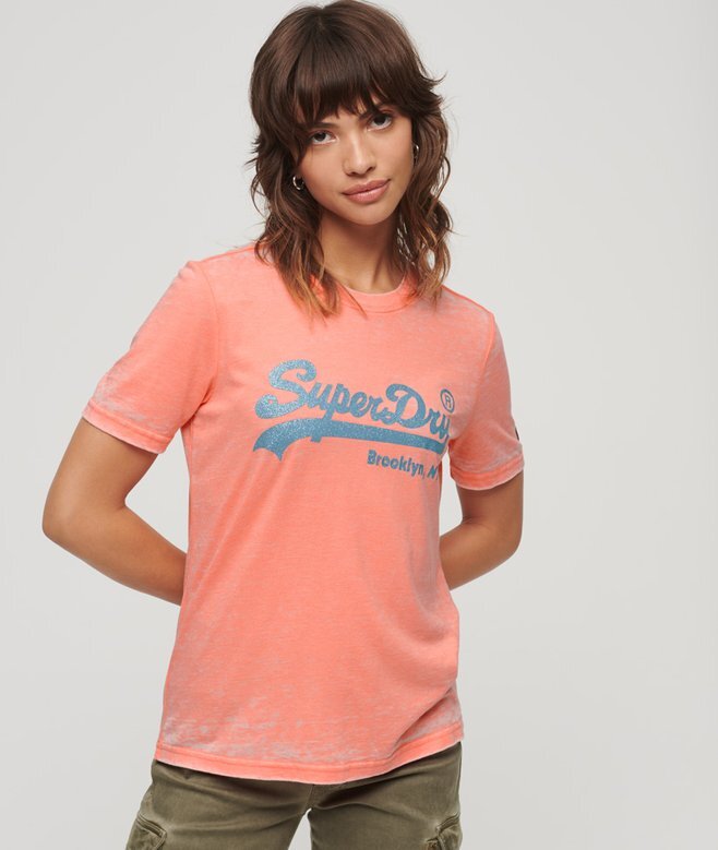 T-shirt z ozdobnym logo w stylu Vintage T-shirt z ozdobnym logo w stylu Vintage