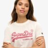 T-shirt z ozdobnym logo w stylu Vintage T-shirt z ozdobnym logo w stylu Vintage