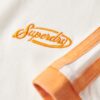 T-shirt z paskami w stylu retro z charakterystycznym logo