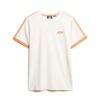 T-shirt z paskami w stylu retro z charakterystycznym logo