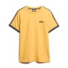 T-shirt z paskami w stylu retro z charakterystycznym logo