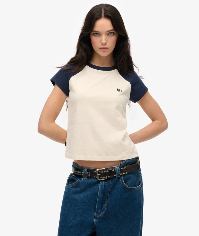 T-shirt z raglanowymi rękawami z Organic Cotton z logo Essential T-shirt z raglanowymi rękawami z Organic Cotton z logo Essential